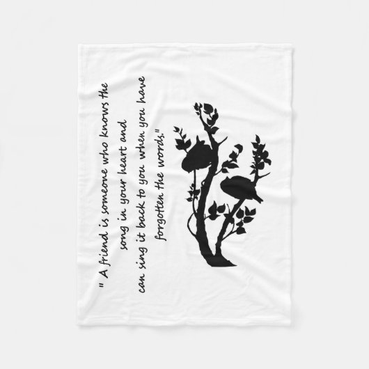 Couverture Polaire Chanson d'ami dans mon coeur Oiseaux (Devant)