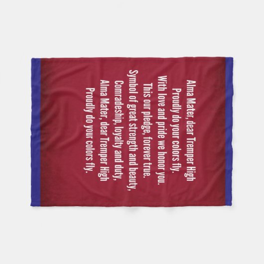 Couverture Polaire Chanson de mère d'Alma de lycée de Tremper (Devant (Horizontal))