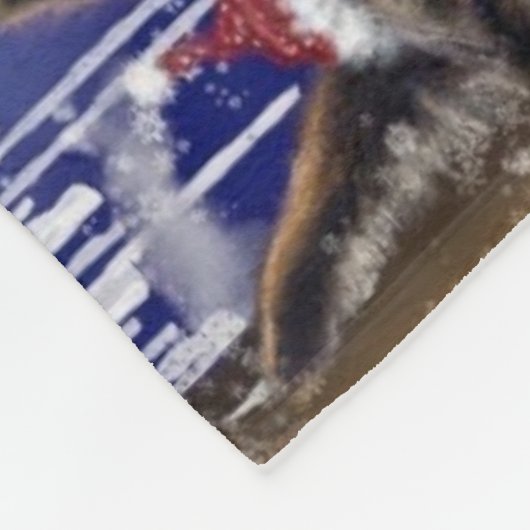 Couverture Polaire Chanson de Noël - Fête des animaux (Coin)