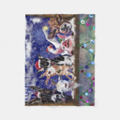 Couverture Polaire Chanson de Noël - Fête des animaux (Devant)