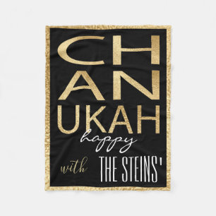 Couverture polaire Chanukah Gold
