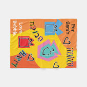 Couverture Polaire Chanukah Happy Fleece Blanket (Devant (Horizontal))