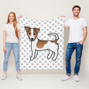 Couverture Polaire Chapeau blanc et tan lisse Jack Russell Terrier Ch
