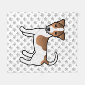 Couverture Polaire Chapeau blanc et tan lisse Jack Russell Terrier Ch (Devant (Horizontal))
