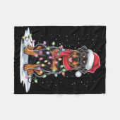 Couverture Polaire Chapeau de Père Noël pour chien Rottweiler Arbre d (Devant (Horizontal))