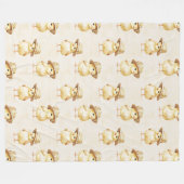 Couverture Polaire Chapeau de poulet jaune (Devant (Horizontal))