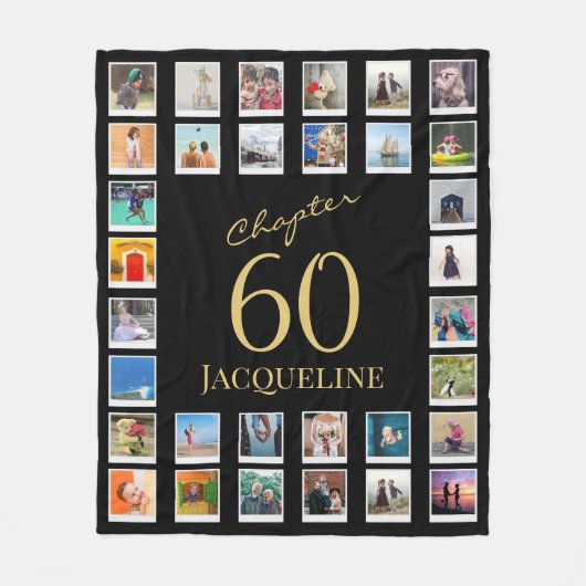 Couverture Polaire Chapitre 60 Black Gold 60th Birthday Photo (Devant)