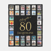 Couverture Polaire Chapitre 80 Black Gold 80th Birthday Photo (Devant)