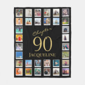 Couverture Polaire Chapitre 90 Black Gold 90th Birthday Photo (Devant)