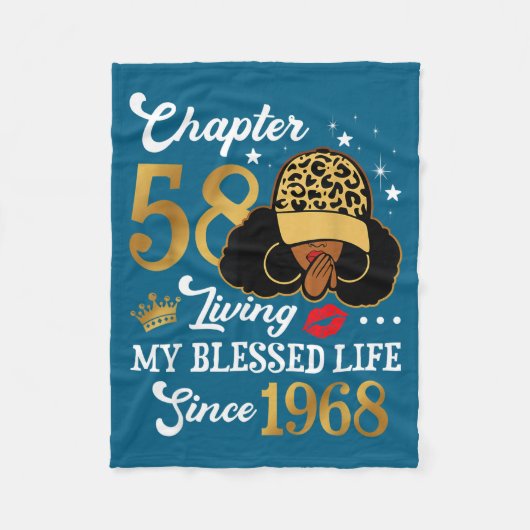 Couverture Polaire Chapter 58 Living My Blessed Life Since 1968 Afro  (Devant)