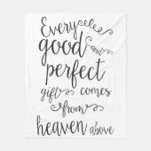 Couverture Polaire Chaque Bon Et Parfait Cadeau Vient Du Ciel En Haut (Devant)