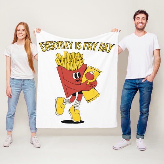 Couverture Polaire Chaque Jour Est Le Jour De Frites (En situation)