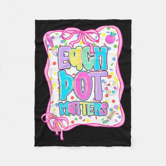 Couverture Polaire Chaque point compte Amateur de points Happy Dot Da (Devant)