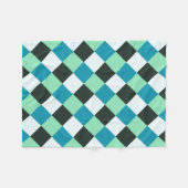 Couverture Polaire Charbon Blanc Turquoise Vert bleu Aqua Turquoise P (Devant (Horizontal))