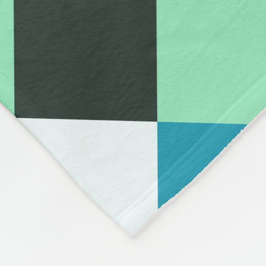 Couverture Polaire Charbon Blanc Turquoise Vert bleu Aqua Turquoise P (Coin)