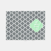 Couverture Polaire Charbon, Ce Marocain #5 Mint 3 Monogramme initial (Devant (Horizontal))