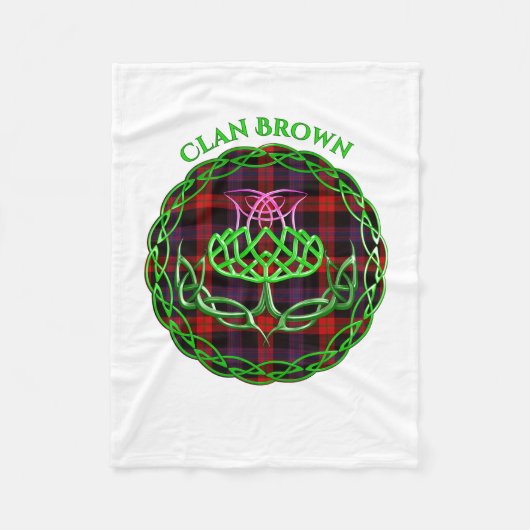 Couverture Polaire Chardon celtique écossais Brown (Devant)