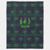 Couverture Polaire Chardon écossais sur tatan foncé Monogramme person (Devant)