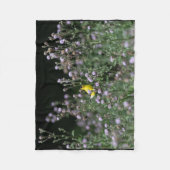 Couverture Polaire Chardonneret Et Fleurs Sauvages (Devant)