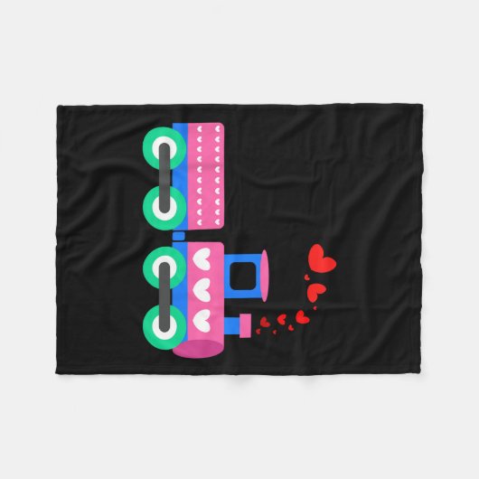 Couverture Polaire Charges D'Amour Train Saint-Valentin - Train Opéra (Devant (Horizontal))