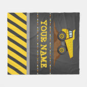 Couverture Polaire Chariot de vidange de construction Nom du monogram (Devant (Horizontal))