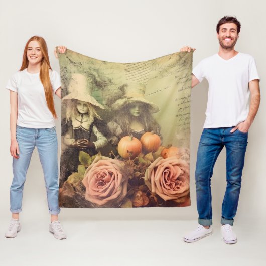 Couverture Polaire Chariot Halloween vintage (1) (En situation)