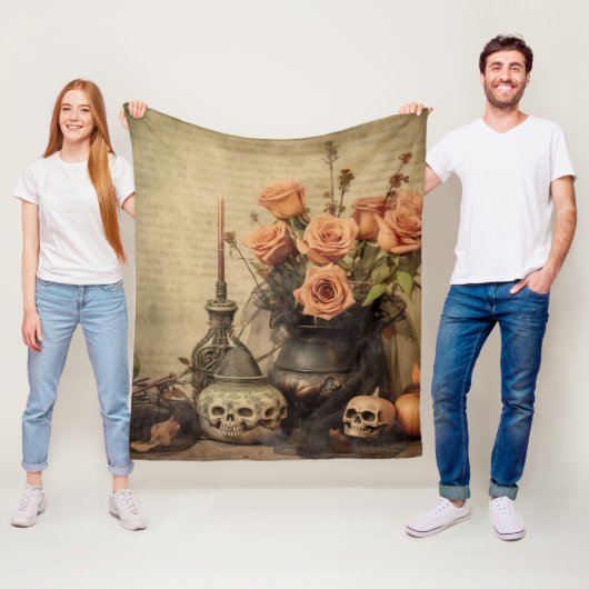 Couverture Polaire Chariot Halloween vintage (4) (En situation)