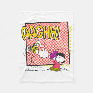 Couverture Polaire Charlie Brown et Lucy Football Comic Graphic