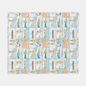 Couverture Polaire Charlie Brown & Glace Sally À La Plage (Devant (Horizontal))