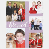 Couverture Polaire Charm Family Photo Collage anniversaire de l'événe (Devant)