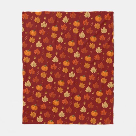 Couverture Polaire Charmant automne cosy (Devant)