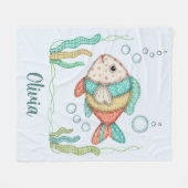 Couverture Polaire Charmant Poisson Patchwork (Devant (Horizontal))
