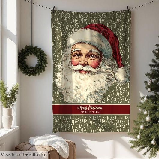 Couverture Polaire Charmante vieille Père Noël Blanket pour maisons c