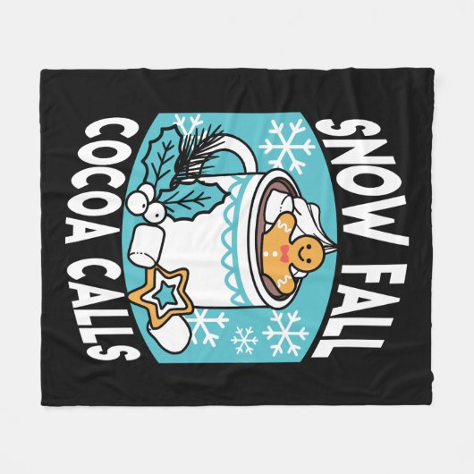 Couverture Polaire Charme d'hiver et cacao chaud - Appels de cacao d' (Devant (Horizontal))