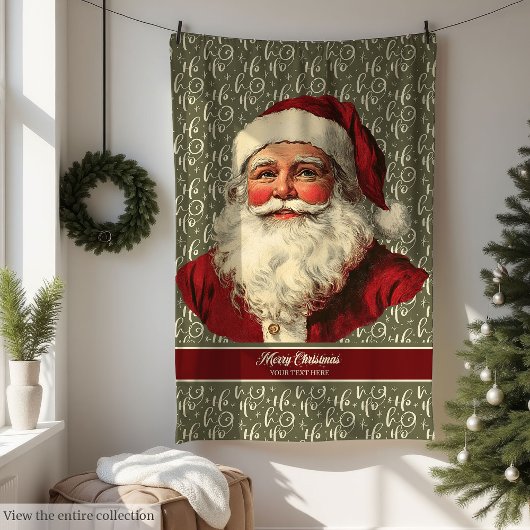 Couverture Polaire Charme Retro Père Noël Blanket pour Noël Joie