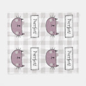 Couverture Polaire Charming Chat Purrfect En vichy Motif (Devant (Horizontal))