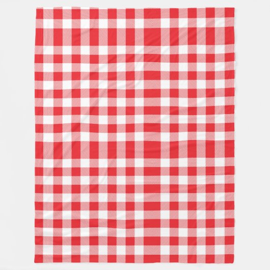 Couverture Polaire Charming Red En vichy Check Motif (Devant)