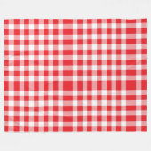 Couverture Polaire Charming Red En vichy Check Motif (Devant (Horizontal))