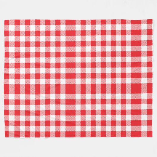 Couverture Polaire Charming Red En vichy Check Motif (Devant (Horizontal))
