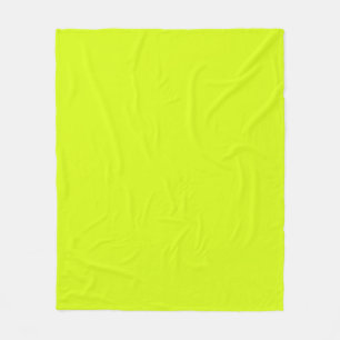 Couverture Polaire Chartreuse Couleur jaune uni