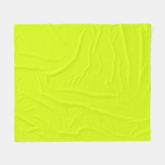 Couverture Polaire Chartreuse Couleur jaune uni (Devant (Horizontal))