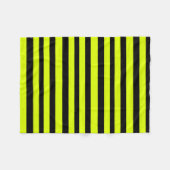 Couverture Polaire Chartreuse Vert et Rayures Noires (Devant (Horizontal))