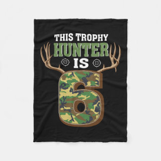 Couverture Polaire Chasse 6 ans 6e fête d'anniversaire Chasseur de ce