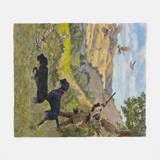 Couverture Polaire Chasse à la perdrix de Chukar (Devant (Horizontal))