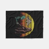 Couverture Polaire Chasse Alien Et Bigfoot Sasquatch (Devant (Horizontal))