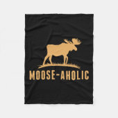 Couverture Polaire Chasse amusante Graphique Moose-aholic Femmes Homm (Devant)