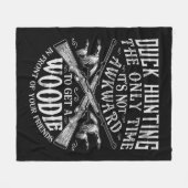 Couverture Polaire Chasse au canard Hommes Femmes Chasseur amusant Am (Devant (Horizontal))