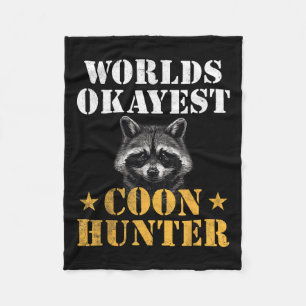 Couverture Polaire Chasse au cocon Chasseur Drôle Citation Raccoon