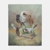 Couverture Polaire Chasse au faisan avec pointeurs, Art (Devant)