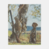 Couverture Polaire Chasse au lapin avec GSP (Devant)